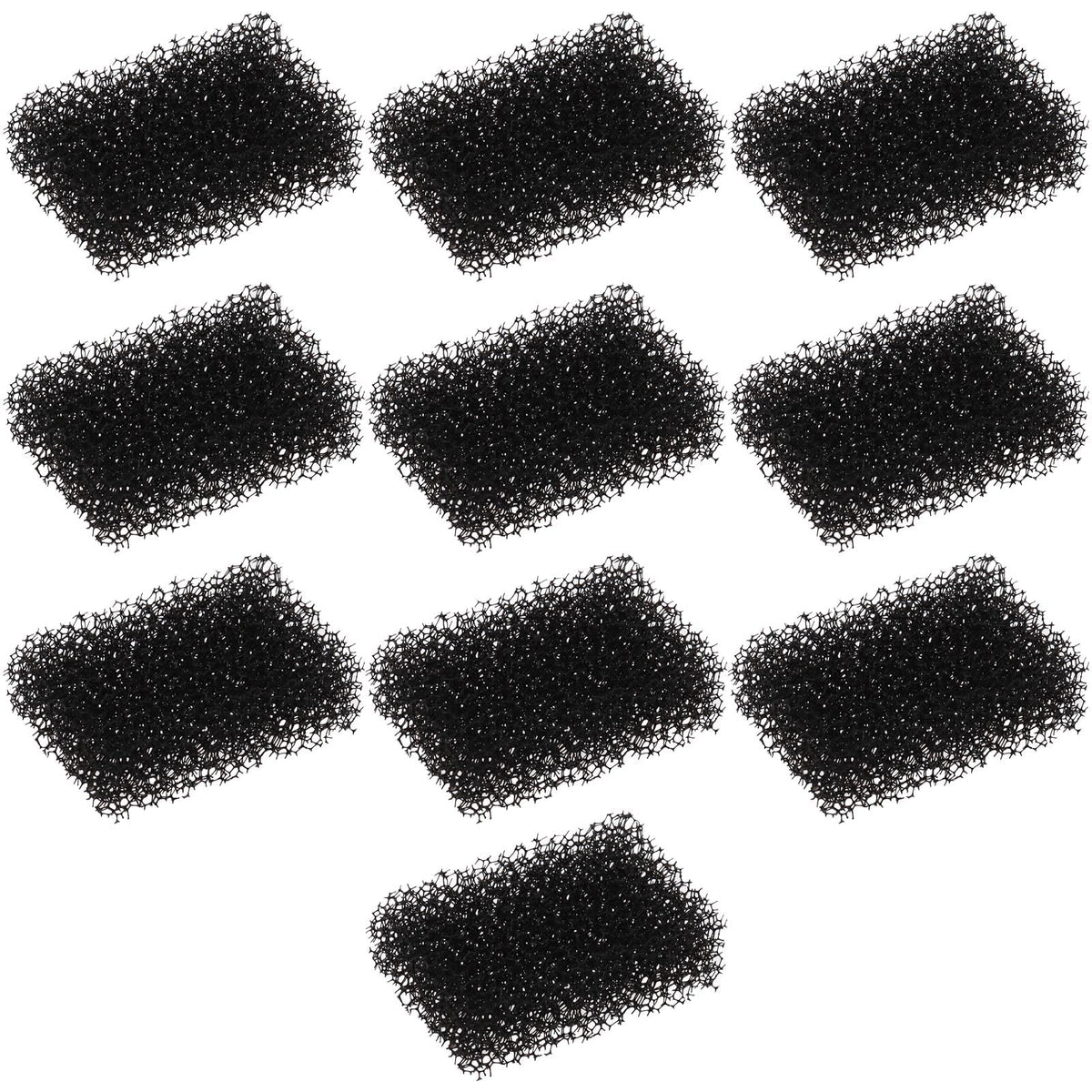 10PCS Pet Water Fountain Filter Sponge for 2.0L Pet Drinking Fountain Replacement Filters Cat Dog Water Dispenser Filters 33x23x12mm Black