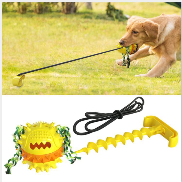 Dog Teething Rope Ball Toy — Bite-Resistant Outdoor Chew Toy for Dogs