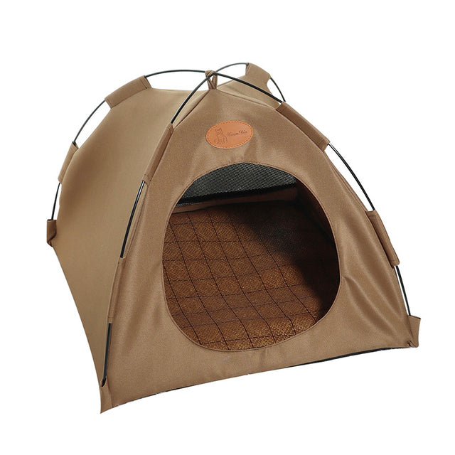 Indoor Cat Tent with Cushion — Cozy Camping-Style Cat Bed & Play Space