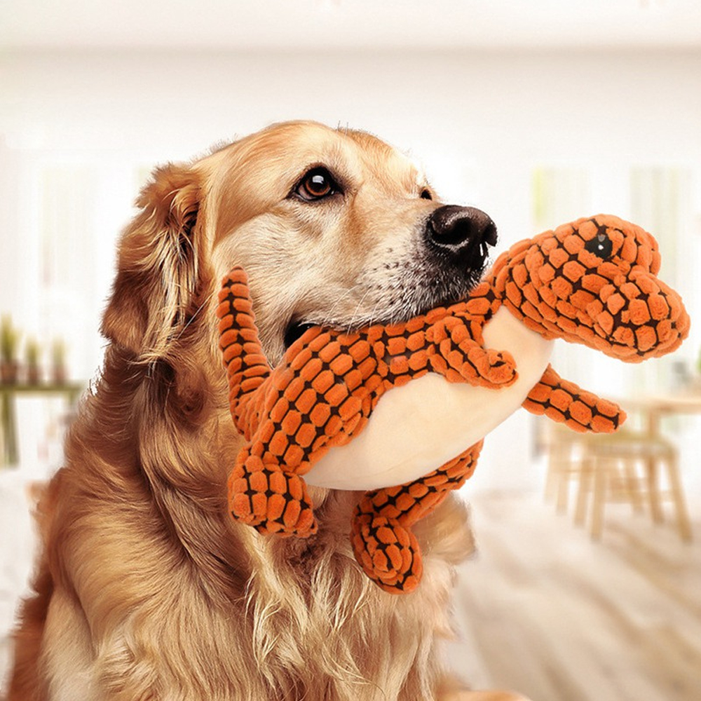 Dino Chew & Play Sound Toy for Dogs — Interactive Squeaky Dog Toy