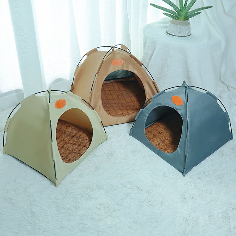 Indoor Cat Tent with Cushion — Cozy Camping-Style Cat Bed & Play Space