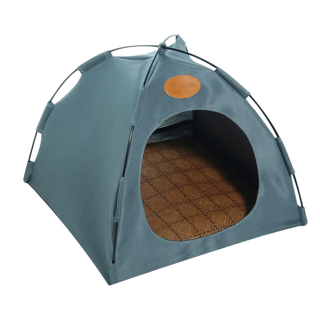 Indoor Cat Tent with Cushion — Cozy Camping-Style Cat Bed & Play Space